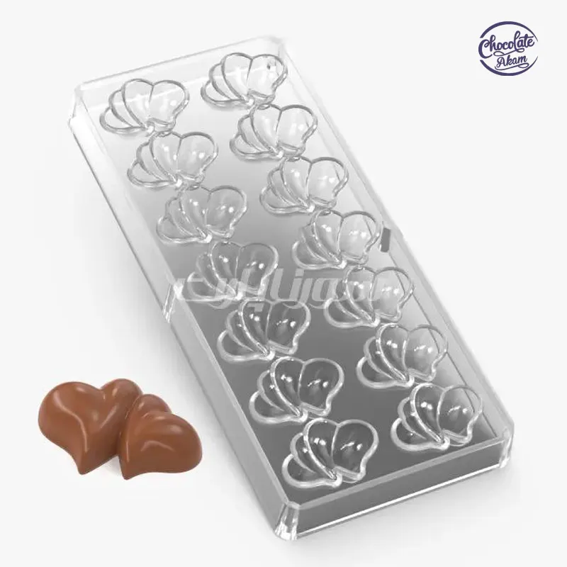 قالب پلی کربنات سه طرح قلب اریگامی